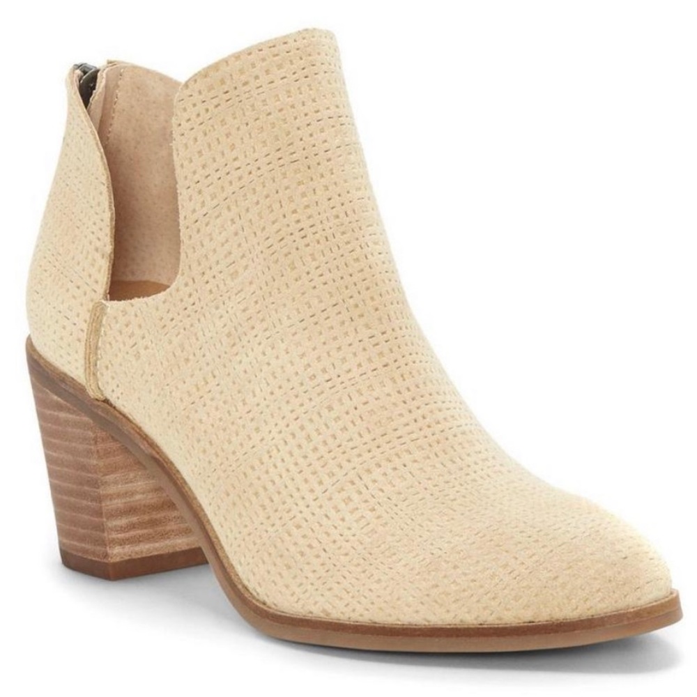 NWT Powe Block Heel Bootie in Medium Beige, sz 8.5